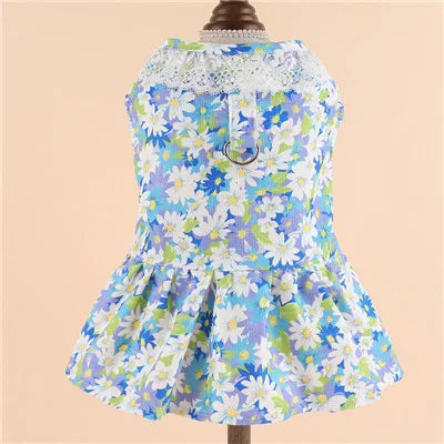 Pet Cat Dress | Dog Clothes Summer | Cute Corduroy Sleeveless Skirt | Puppy Kitten Clothing | Small Dogs Yorkie Apparel | Pet Harness Dresses