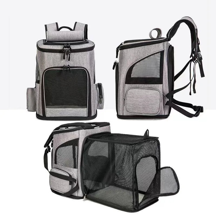 Breathable Pet Cat Carrier Backpack | Foldable Pet Carrier | Transport Travel Bag | Expandable Large Capacity | Creative for Cats Dogs