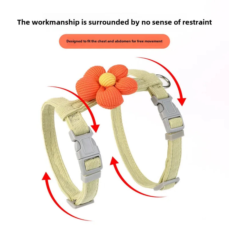 Cat Harness Leash Set | Adjustable Puppy Harness Vest | Escape Proof | Kitten Chest Strap | Chihuahua & Pug | Outdoor Walking Lead Leash