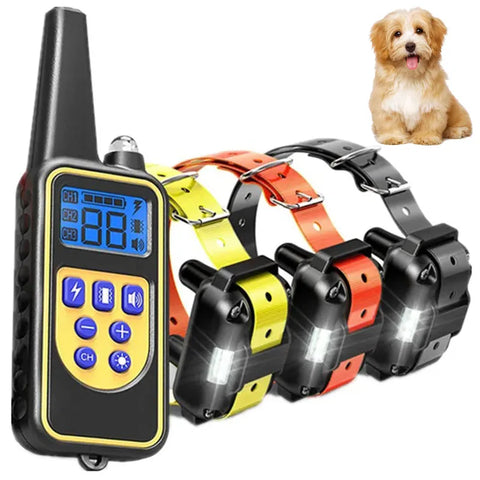 Waterproof Electric Dog Training Collar with Remote – Rechargeable Anti-Bark Device for All Dog Sizes