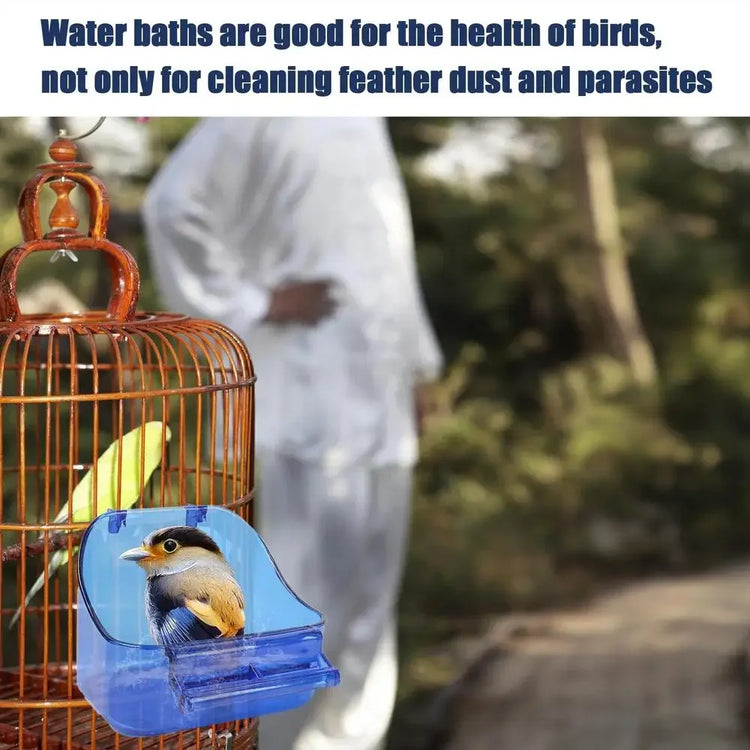 Bird Bath for Cage Parrot Bathing Tub Bird Cage Bath Bird Bathtub Pool Convenient Thick Sturdy for Cockatiel Parrots Small Birds