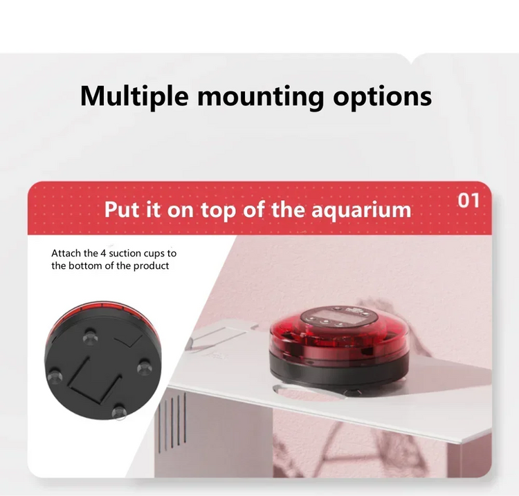 Automatic Fish Feeder for Aquarium with LCD Display and USB Rechargeable Timer – 3-Speed Adjustable Food Dispenser