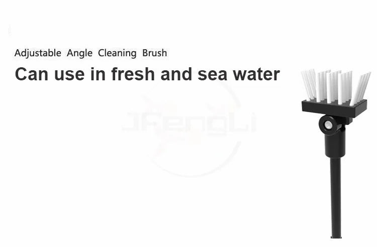 Adjustable Rotatable Aquarium Cleaning Brush – Freshwater & Saltwater Fish Tank Scrubber with Aluminum-Magnesium Handle