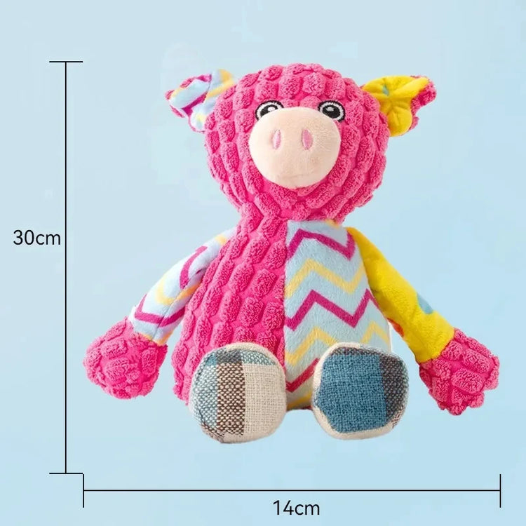 Interactive Plush Squeaky Dog Toy – Animal-Shaped Chew Toy for Puppies & Dogs