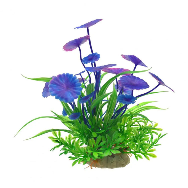 Artificial Aquatic Plant – Fade-Resistant Plastic Decor for Fish & Reptile Tanks