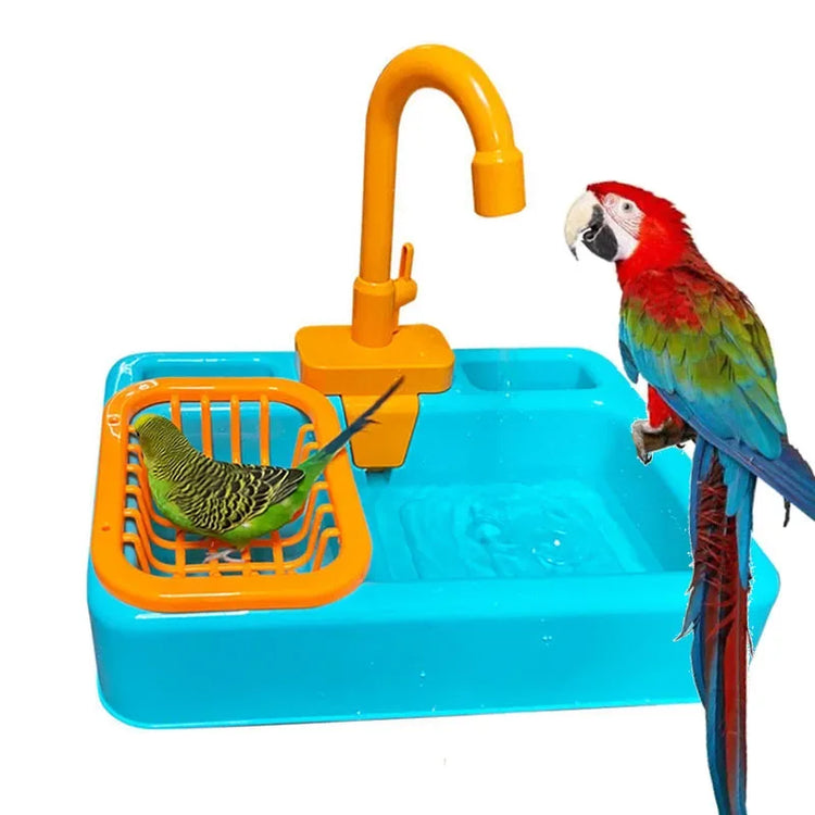 Parrot Bathtub Bird Shower Bath Cage Basin Parrot Bath Basin Parrot Shower Bowl Parrot Toy Bird Bathtub Kids Kitchen Sink Toys
