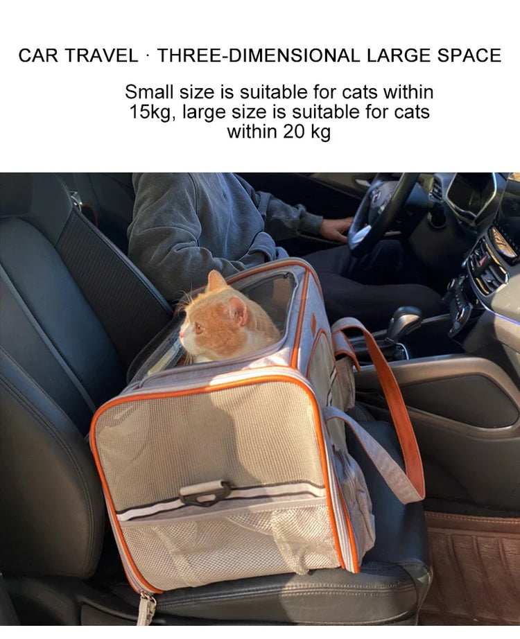 Crossbody Dog Bag – Pet Backpack | Multipurpose Solid Color Shoulder Carrier - Cats/Dogs | Breathable, Portable & Travel-Friendly