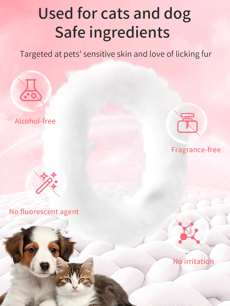 Pet Cleaning Gloves with Wipes 50Pcs | 2-in-1 Scrubber & Massager | Dog Cat Grooming