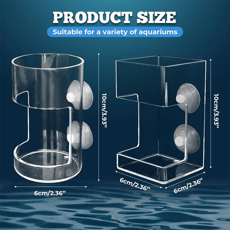 Fish Feeder for Aquarium – Acrylic Feeding Tube with Suction Cup