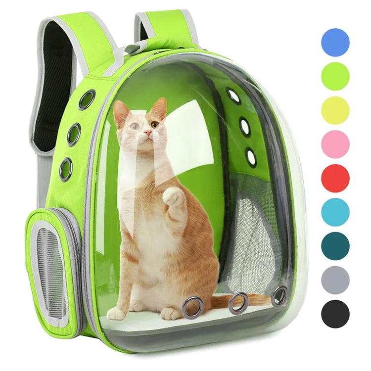 Cat Carrier Bag | Outdoor Pet Shoulder Bag | Carriers Backpack | Breathable Portable Travel Transparent Bag | For Small Dogs Cats