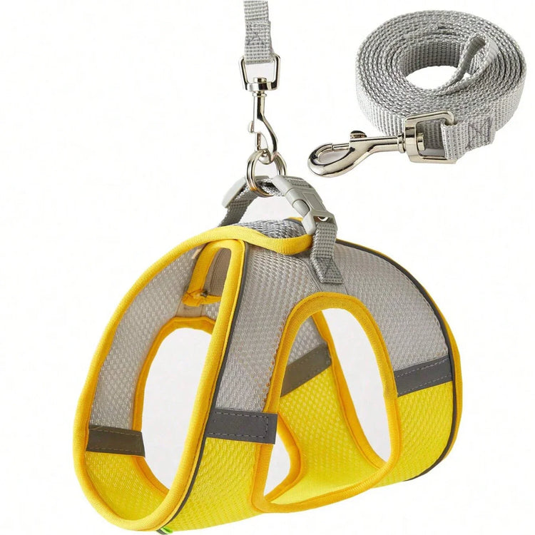 Cat Harness Leash Set | Adjustable Dog & Cat Collar | French Bulldog Harness Vest | Puppy & Chihuahua | Outdoor Walking Lead Leash