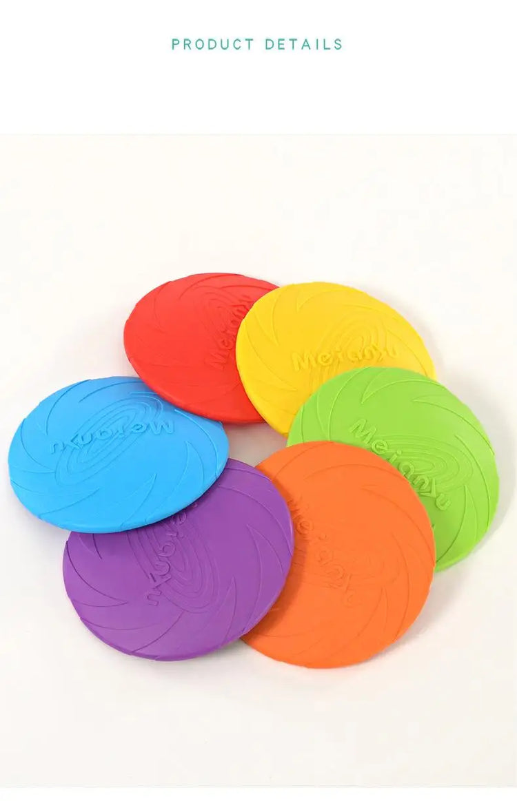OUZEY Bite Resistant Flying Disc Toys for Dogs | Multifunction Pet Puppy Training Toys | Outdoor Game Dog Products