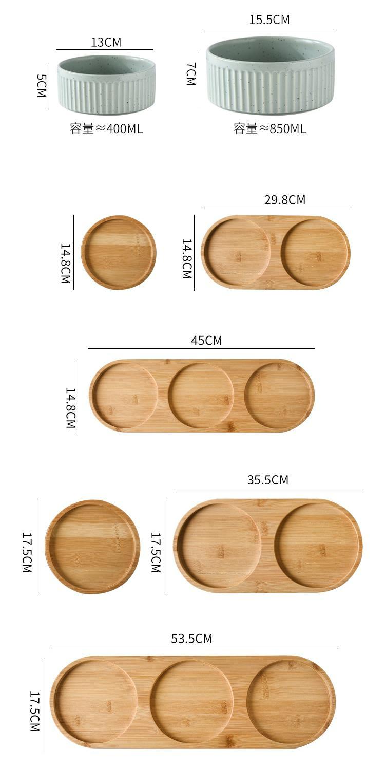 Cat Bowl | Cat Food Bowl | Ceramic Pet Food & Water Feeder | For Small & Medium-Sized Dogs | Spine Protection | Rollover Prevention