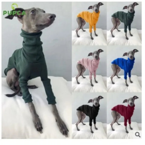 Dog Winter Clothes – Soft Fleece Hoodies, Turtleneck Vests & Cotton Coats for Whippets, Italian Greyhounds & Large Dogs
