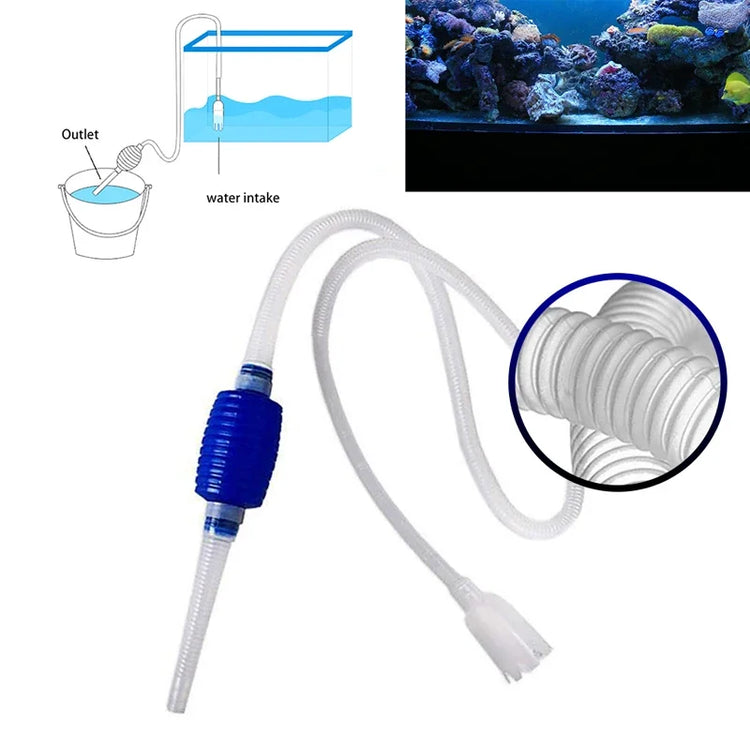 Aquarium Siphon Fish Tank Syphon Vacuum Cleaner Pump Acuario Accessories Semi-automatic WaterChanger Gravel Water Filter