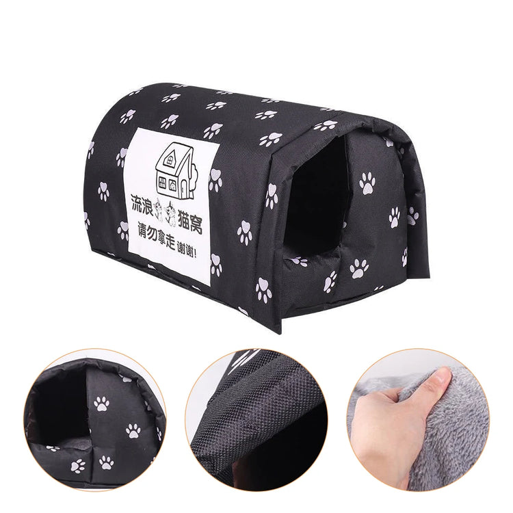 Winter Outdoor Cat House | Washable - Indoor & Outdoor Shelter | Keep Warm - Wide Applications | Pet House for Cats & Small Dogs