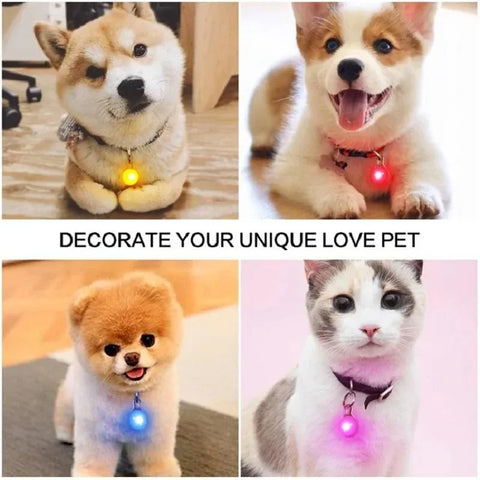 LED Pet Collar Pendant – Glowing Safety Light for Dogs and Cats