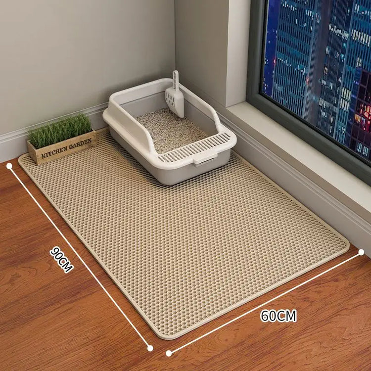 Waterproof Cat Litter Mat | Pet Toilet Double Layer Foldable Cat Litter Basin Mat | Nonslip Washable Clean Supplies | Cat Sand Pad
