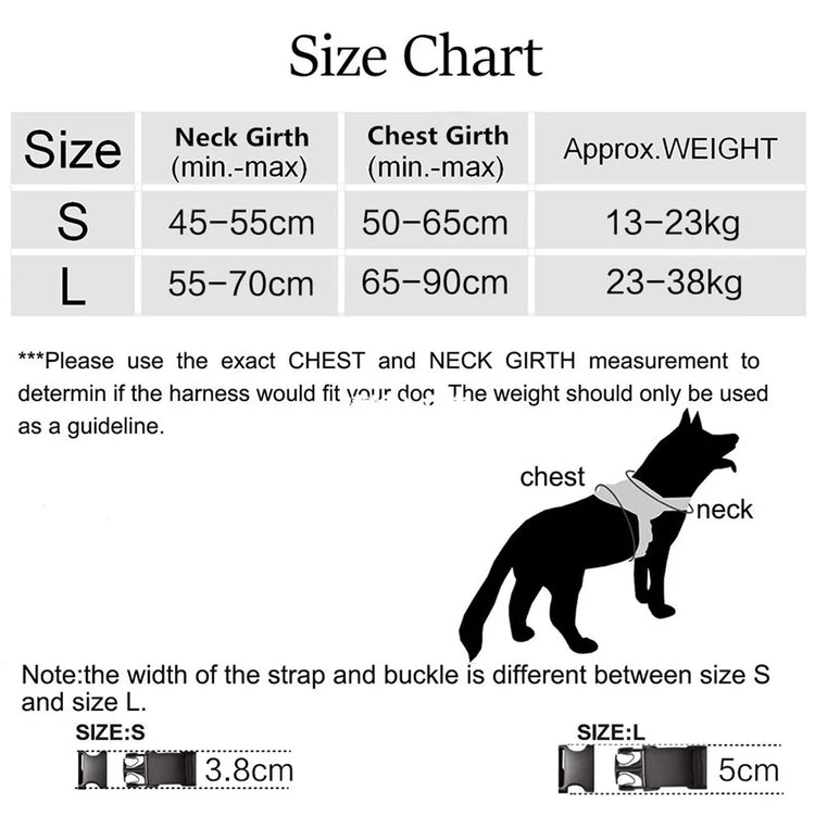 Dog Tactical Vest Nylon Outdoor Water-Repellent Dog Clothing Large and Medium-sized Dog Training Vest Harness Traction