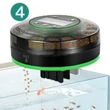 Automatic Fish Feeder for Aquarium with LCD Display and USB Rechargeable Timer – 3-Speed Adjustable Food Dispenser