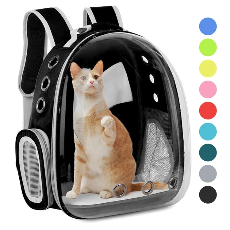 Cat Carrier Bag | Outdoor Pet Shoulder Bag | Carriers Backpack | Breathable Portable Travel Transparent Bag | For Small Dogs Cats