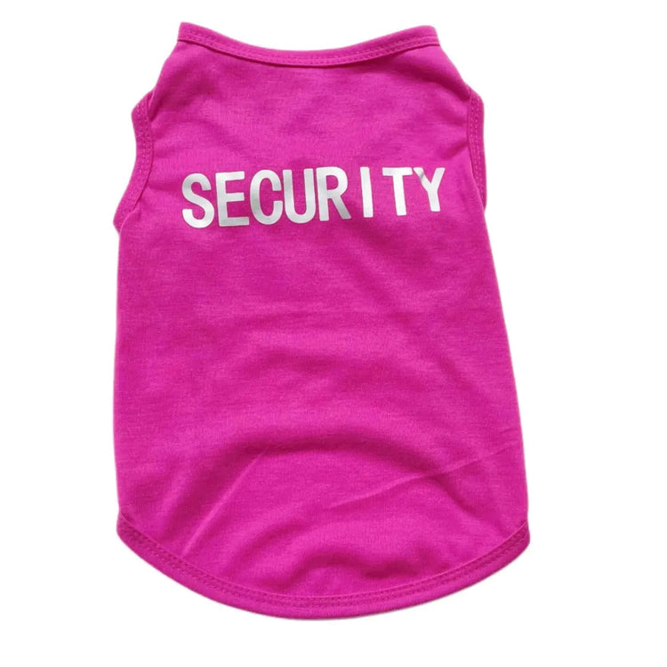 Security Clothing for Dogs | Summer Pet Clothes | Chihuahua & Yorkshire Vest for Small Dogs and Cats | Low Price Pets T-shirt Costume