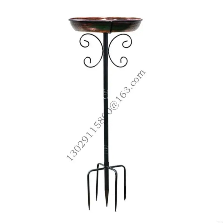 Freestanding Metal Bird Bath with Stake for Outdoor Use | Large Garden Bird Feeder Bowl for Lawns, Patios & Yards