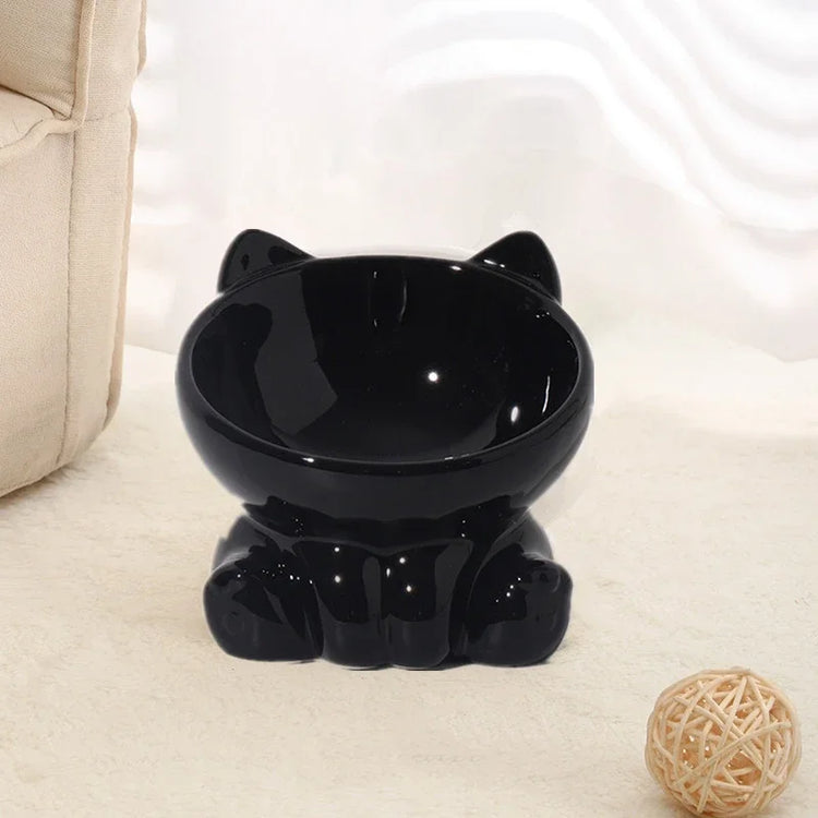 Cat Bowl Pet Accessories | Ceramic Diagonal High Feet - Cute Protection | Cervical Spine Dog Bowl - Drink Water Bowl | Pet Supplies