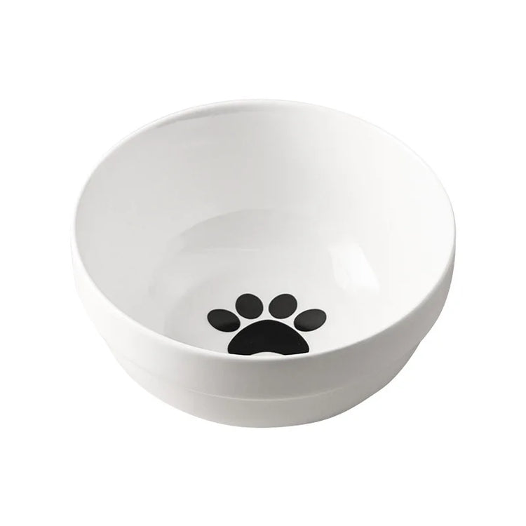 Ceramic Cat Bowl | Food & Water Bowl for Cats/Dogs | Double Ceramic Bowl Set | Cervical Protection | Pet Feeding Supplies