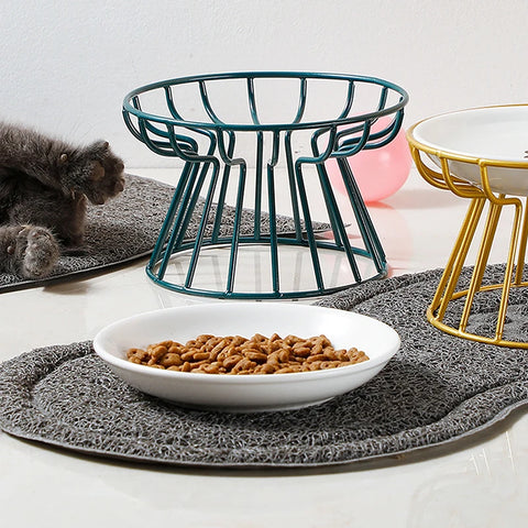 Cat Lift Bowl — Metal Stand Only | Elevated Feeder Base for Cats/Dogs | Pet Food & Snack Dish Holder | Puppy/Kitten Feeding Accessories
