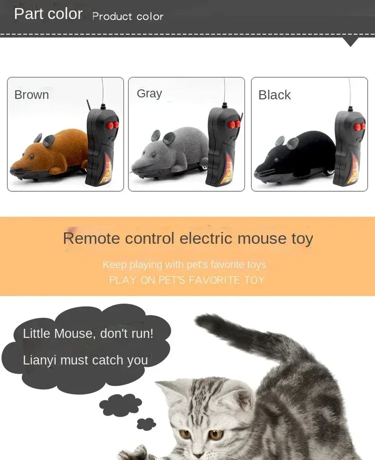 Rat Funny Cat Toy | Remote Control | Wireless Controlled Toy Rat | Interactive Toys | Cat Teaser Toy | Pet Supplies