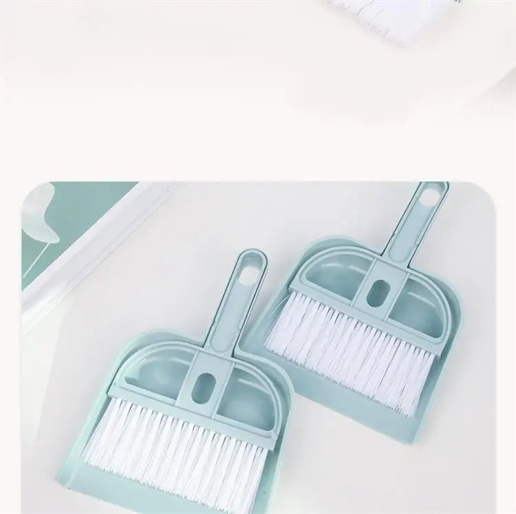Blue Mini Desktop Cleaning Brush | Pet Mini Broom Set | Dog/Cat Cleaning & Disinfection | Household Cleaning Products
