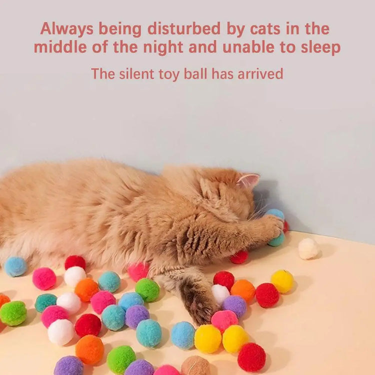Cat Interactive Toy | Ball Launcher for Kittens | Silent Shooting Gun with Plush Balls | Pet Training Game | Fun Cat Toy Set | 20pcs Balls + 1 Launcher