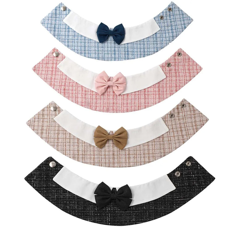 Fashion Striped Pet Bow Tie Bib – Adjustable Saliva Towel for Small & Medium Dogs and Cats