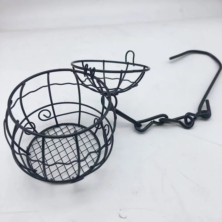 Outdoor Birdcage Bird Feeder | Spring Hanging Bird Feeder | Garden Yard Feeder | Durable Copper Iron Wire Feeder