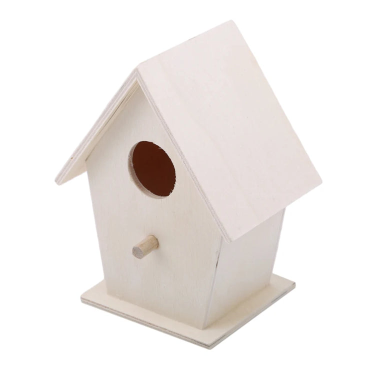 Wooden Mini Birdhouse | Hanging Outdoor Nest Box for Small Birds | Garden Yard Bird Cage Décor – 3 Size Options