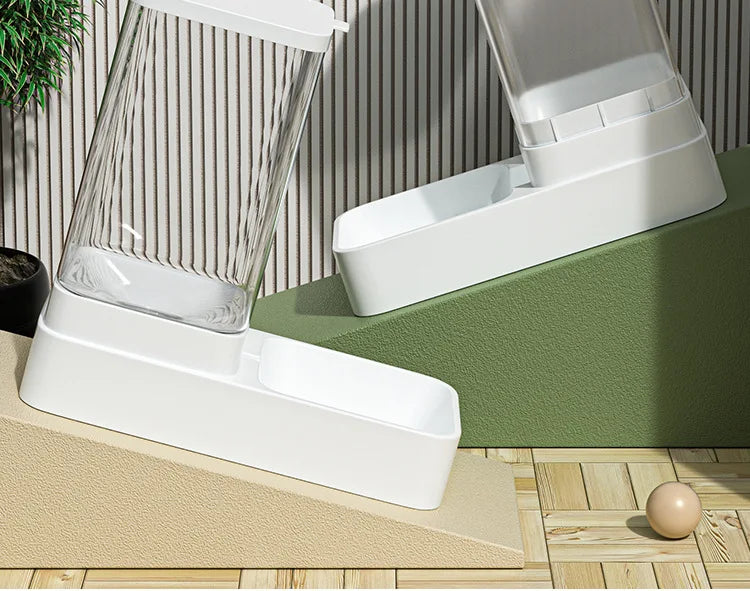 Automatic Cat Feeder & Water Dispenser | Gravity Pet Food Container | 3.8L BPA-Free Plastic Feeder for Cats & Dogs | No Power Needed