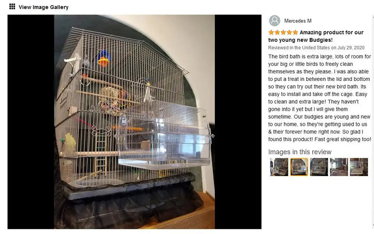 Bird Bath Shower Bathtub Box Large Hanging Clear Transparent Cube for Parrots Cage Accessories Bowl