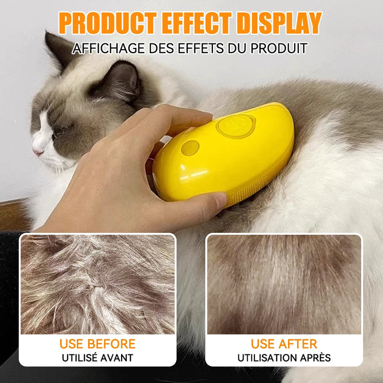 Cat Steamy Brush 3-in-1 | Electric Steam Pet Grooming & Massage Comb for Dogs/Cats