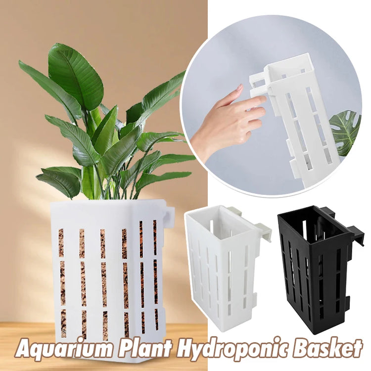 Fish Tank Hydroponic Plant Basket Household Water Grass Planting Wall-Mounted Plant Planting Basket Fish Tank Landscaping Decor