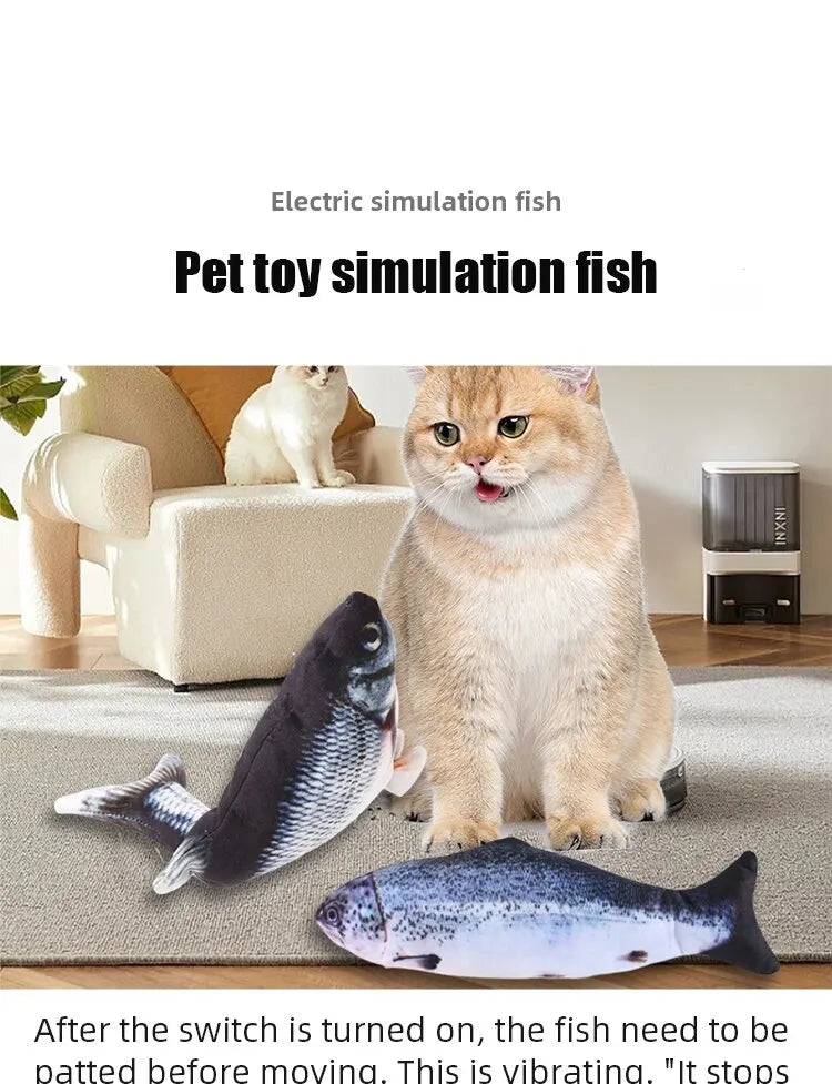 Cat/Dog Toy – USB Charging Electric Floppy Fish | Simulation Interactive Pet Chew Toy | Teeth Grinding & Training Play Toy