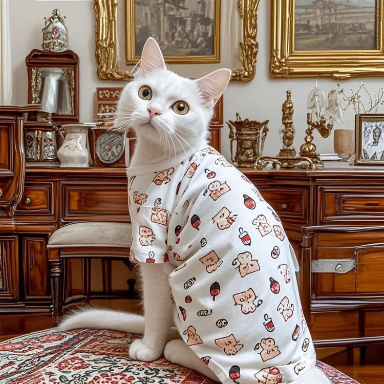 Hairless Cat One-Piece Suit | Warm Clothing for Sphynx/Devon Rex/Ragdoll | Anti-Hair Loss Pet Apparel