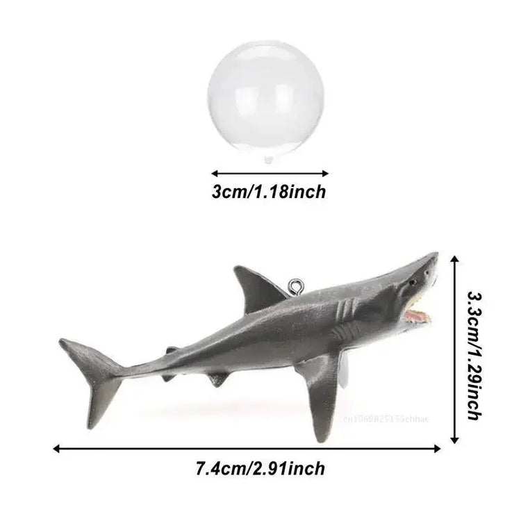 Creative DIY Aquarium Floating Shark Ornament – Adjustable Fish Tank Decoration with Floating Ball and String