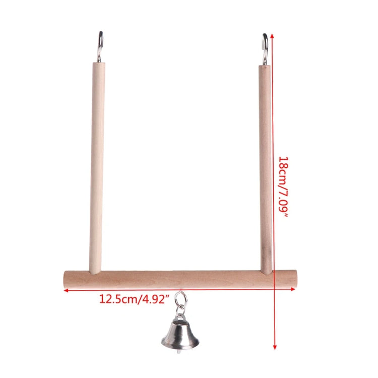 Parrot Hammock Bird Swing | Perch with Wooden Stand | Small Birds Chew Toy | Easy to Hang for Finch Canary