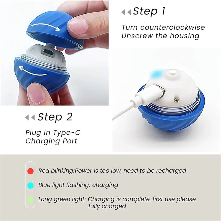 Smart Electronic Dog Toy Ball | USB Automatic Moving & Bouncing Pet Toy | Interactive Puppy Gift | Cat/Dog Products