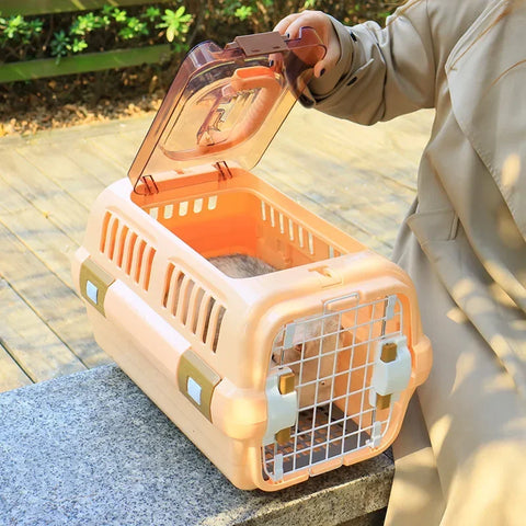 Outdoor Portable Cat Carrier Box | Large Capacity Pet Aviation Box | Cats Transport Cage