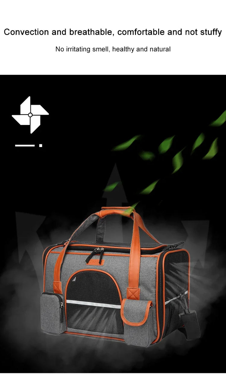 Crossbody Dog Bag – Pet Backpack | Multipurpose Solid Color Shoulder Carrier - Cats/Dogs | Breathable, Portable & Travel-Friendly