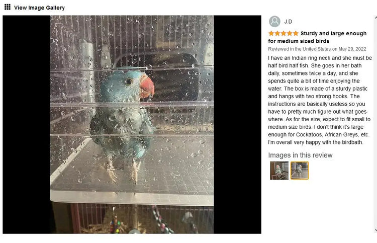 Bird Bath Shower Bathtub Box Large Hanging Clear Transparent Cube for Parrots Cage Accessories Bowl