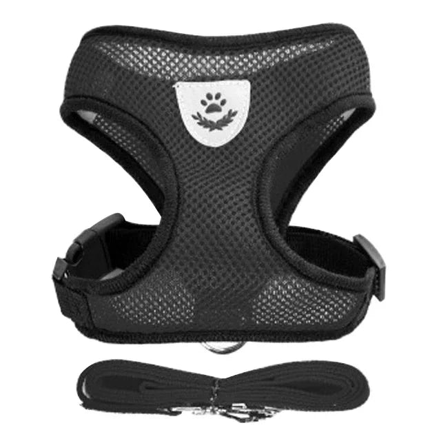 Cat Harness Vest | Walking Lead Leash for Puppy Dogs | Polyester Adjustable Mesh Dog Harness | Small Medium Pet Accessories Collar