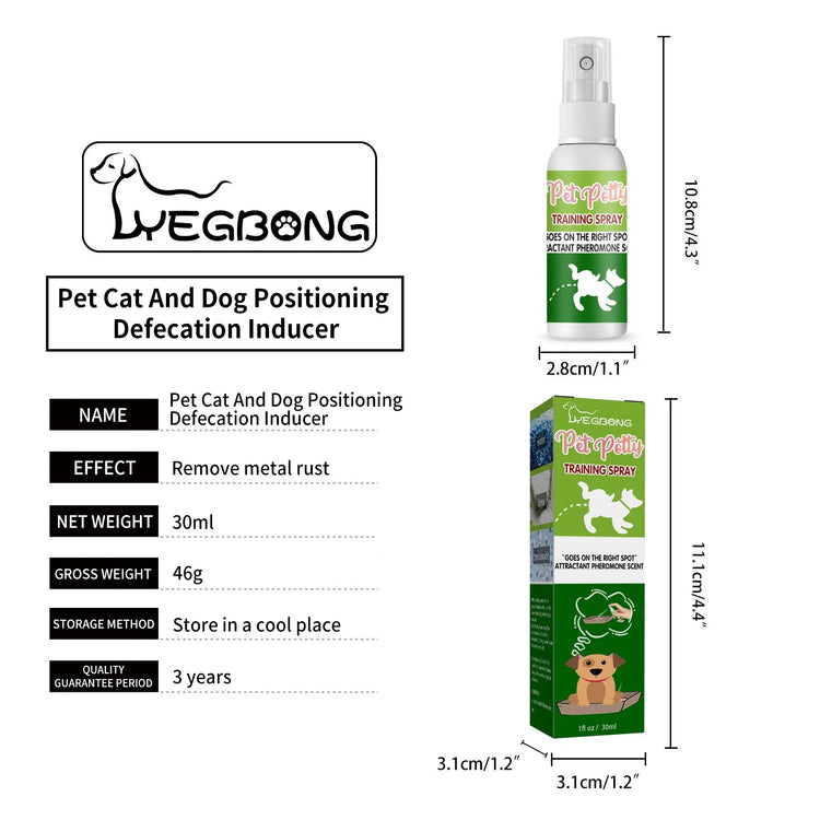 Pet Toilet Training Spray 30ml | Dog /Cat Potty Trainer | Natural Extract Formula